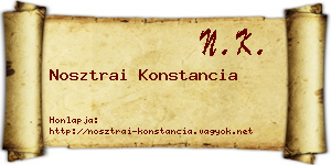 Nosztrai Konstancia névjegykártya